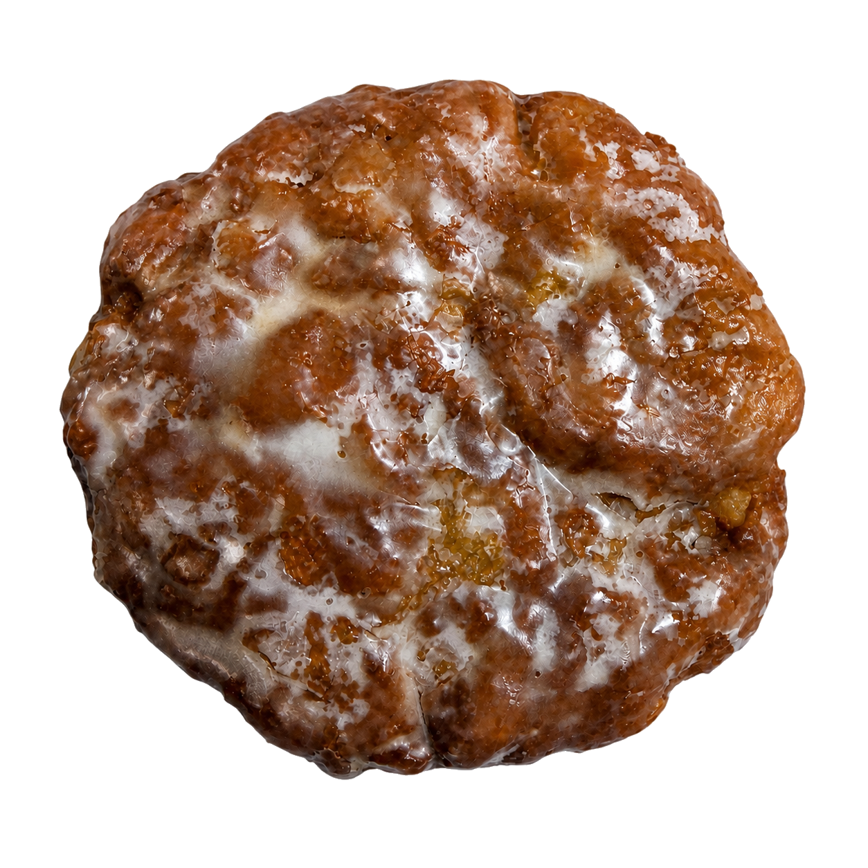 A glazed apple fritter